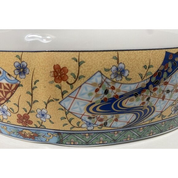 Arita Ware Japan Decorative Serving Bowl 10.25" Deep Plate Porcelain Tableware - Picture 8 of 8